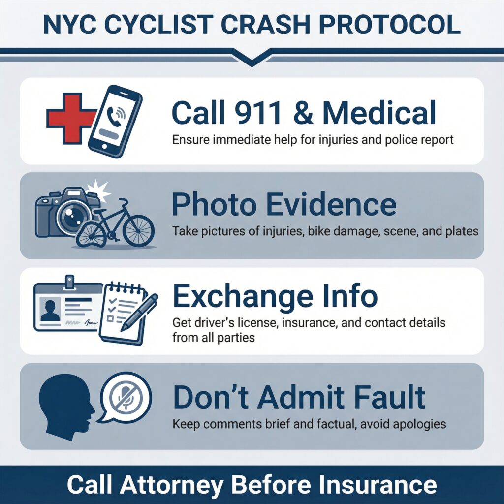 NYC CYCLIST CRASH PROTOCOL.