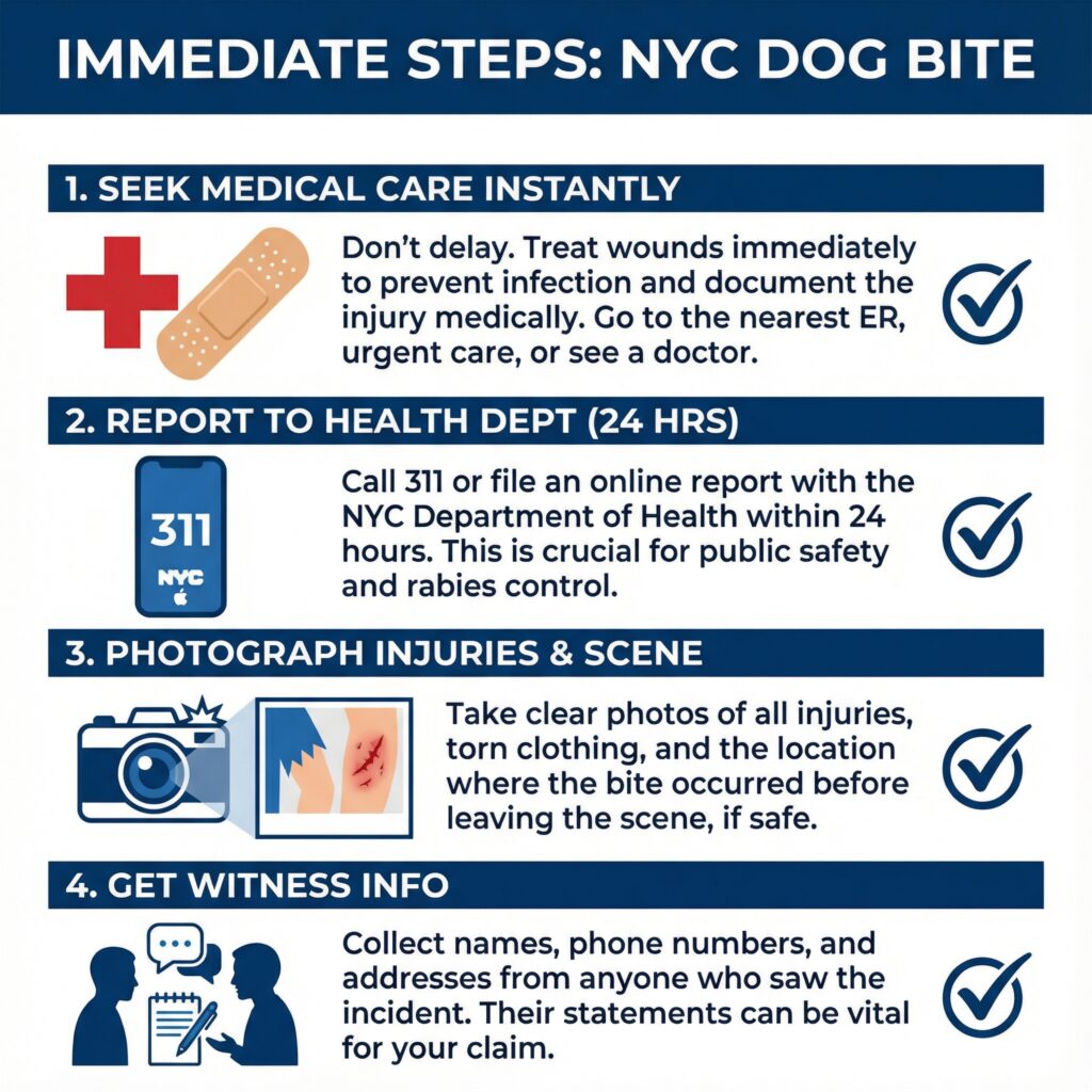 IMMEDIATE STEPS: NYC DOG BITE