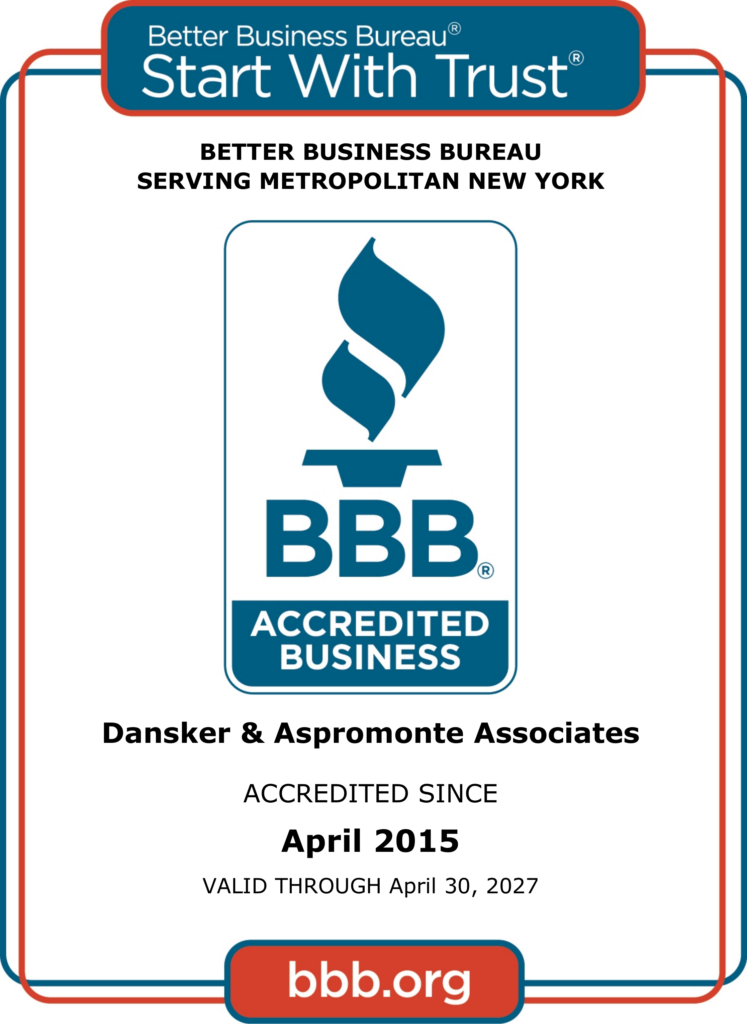 NYC Certificate D&A